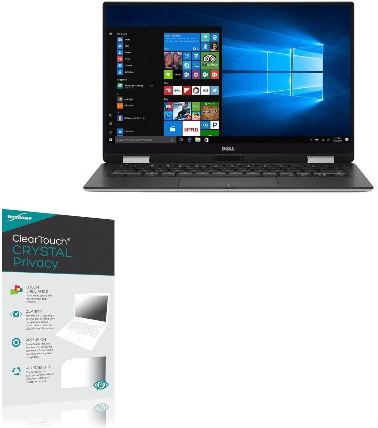 ClearTouch Crystal Privacy Dell XPS 13 Laptop Privacy Screen