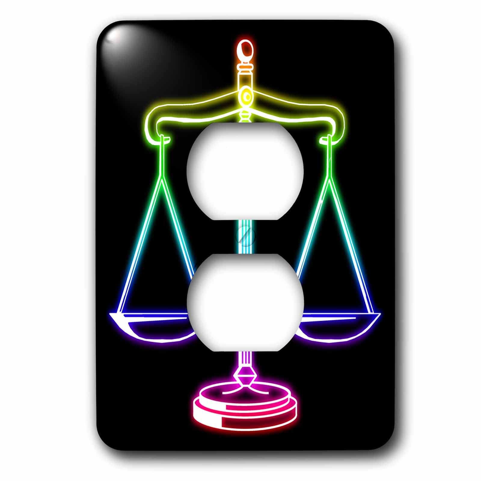 Symbole justice arc en ciel habillage prise double noire rénovation mur - 3