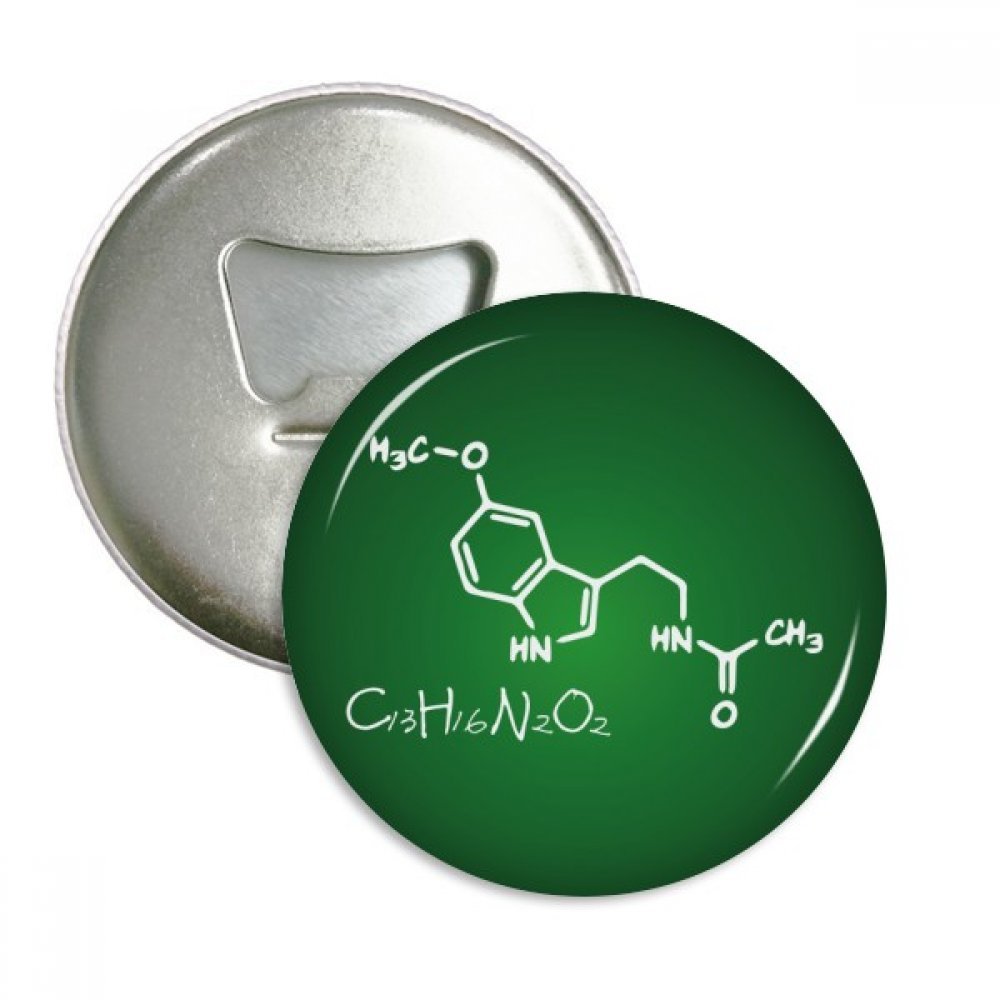 Aimants de cuisine formule chimique pour frigo et tableau décapsuleur rond argent 3 pièces
