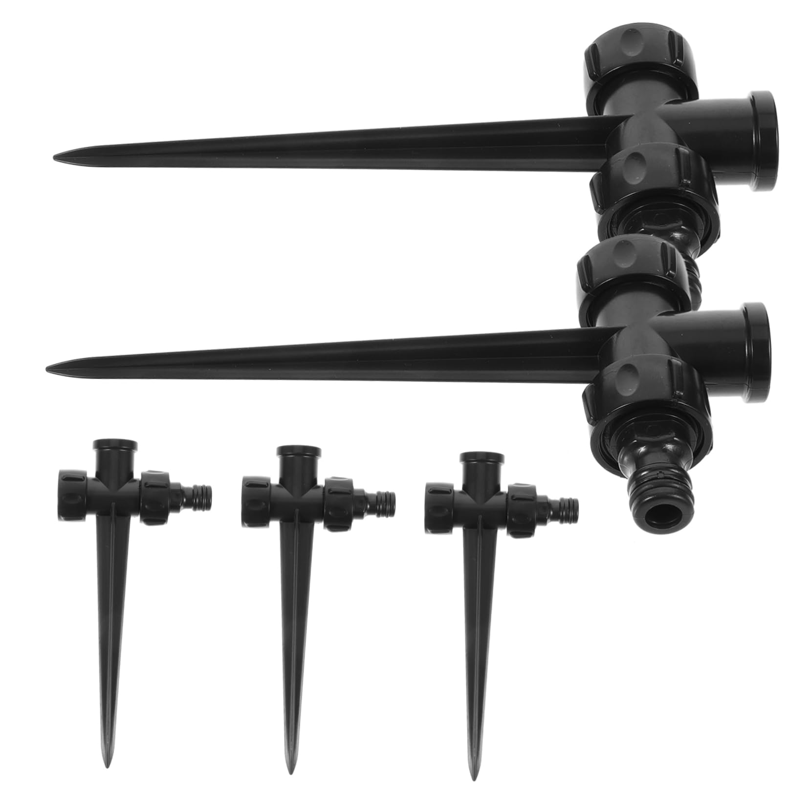 UPKOCH 5 Set Sprinkler Rotante Automatico Piccolo Picchetto Per Irrigatore Irrigatori Prato Piante Spruzzino Punta Per Irrigatore Multiuso Irrigazione Di Picchi Plastica Nero 5 Pezzi*5