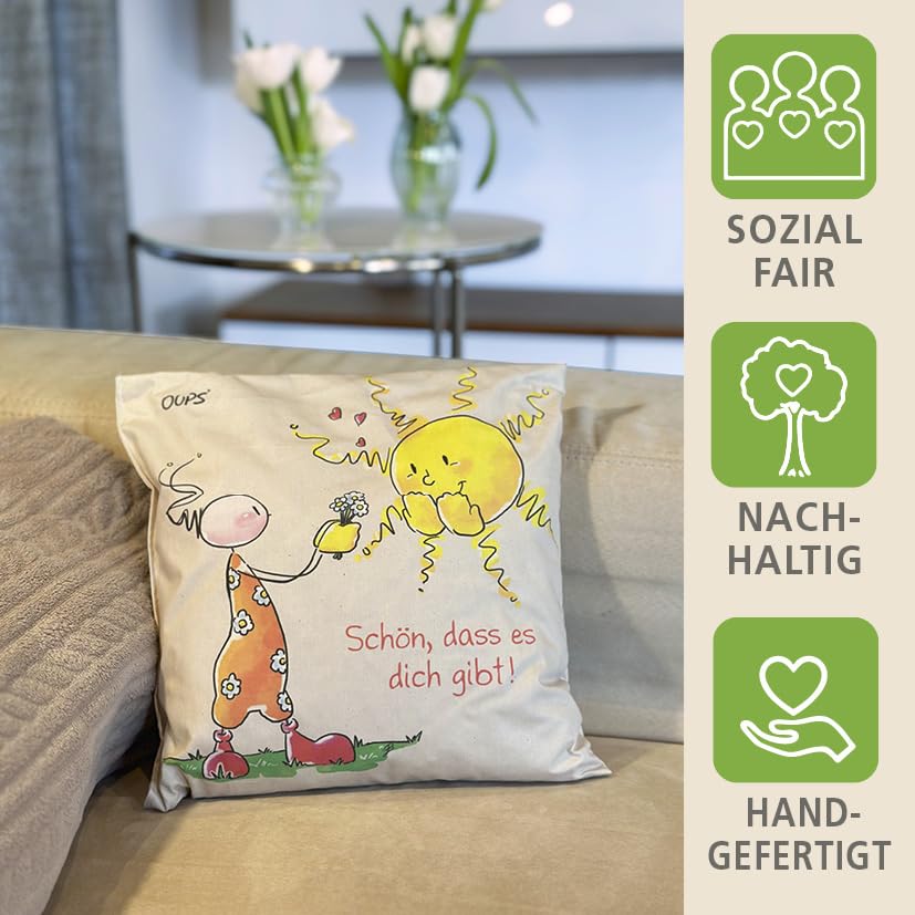 Oups Zirbenkissen (Motiv Schön, DASS es Dich gibt)