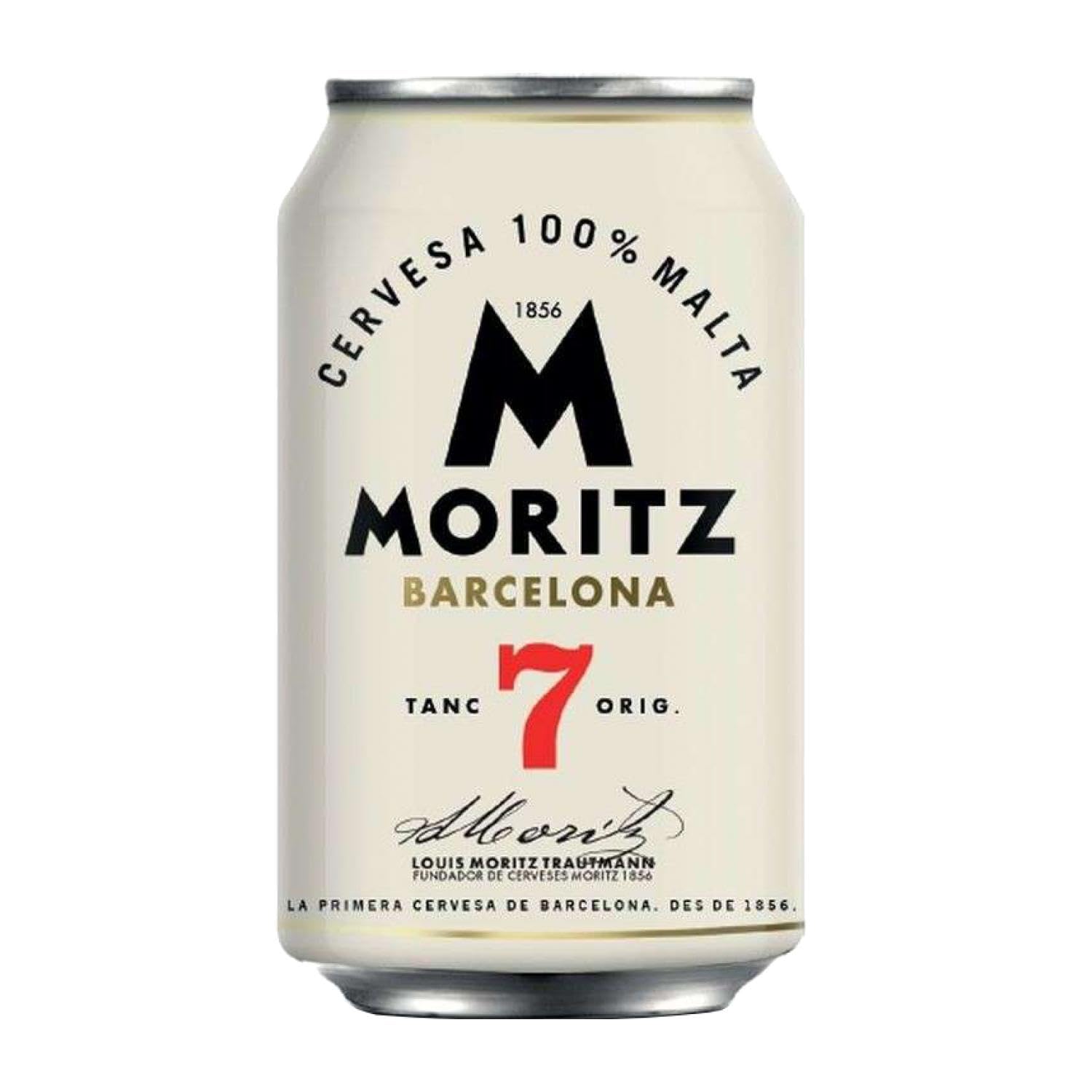 Cerveza Caja de 24 unidades Moritz 7 Lata 33 cl