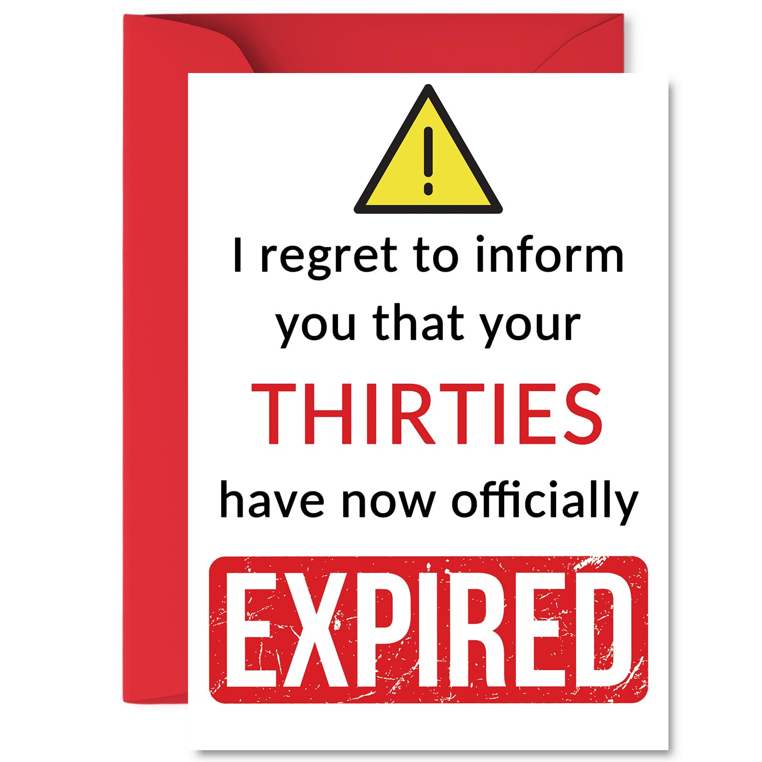Funny 40th Birthday Cards for Men Women - Your Thirties Have Expired - Happy Birthday Card for Him Her Friend Cousin Work Colleague, A5 Banter Joke Humour Bday Greeting Cards Gift
