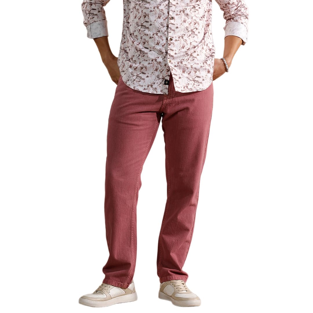 wrogn Men's 100% Cotton Jeans | Solid | Relaxed Fit-picture-34