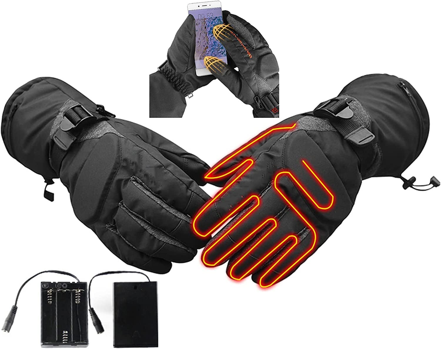 Gants chauffants pour hommes et femmes CHEWYNP gants thermiques hiver