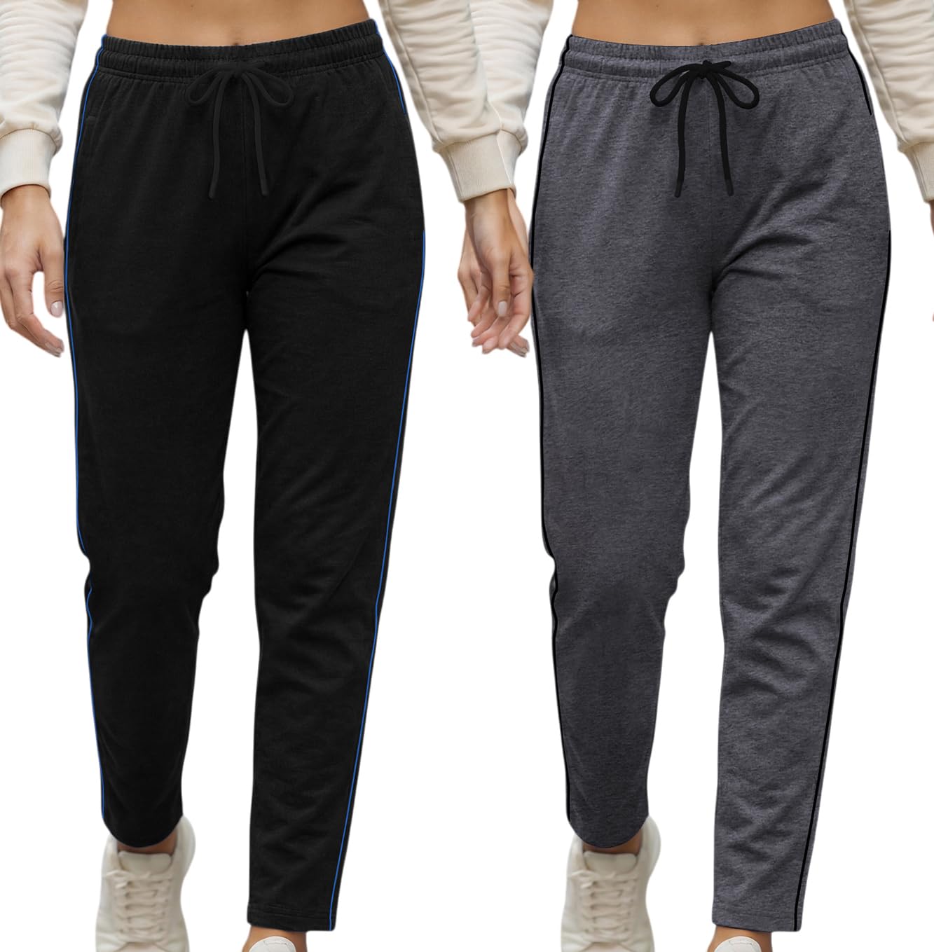 guide Women Cotton Regular Fit Track Pants (Pack of 2)-picture-19