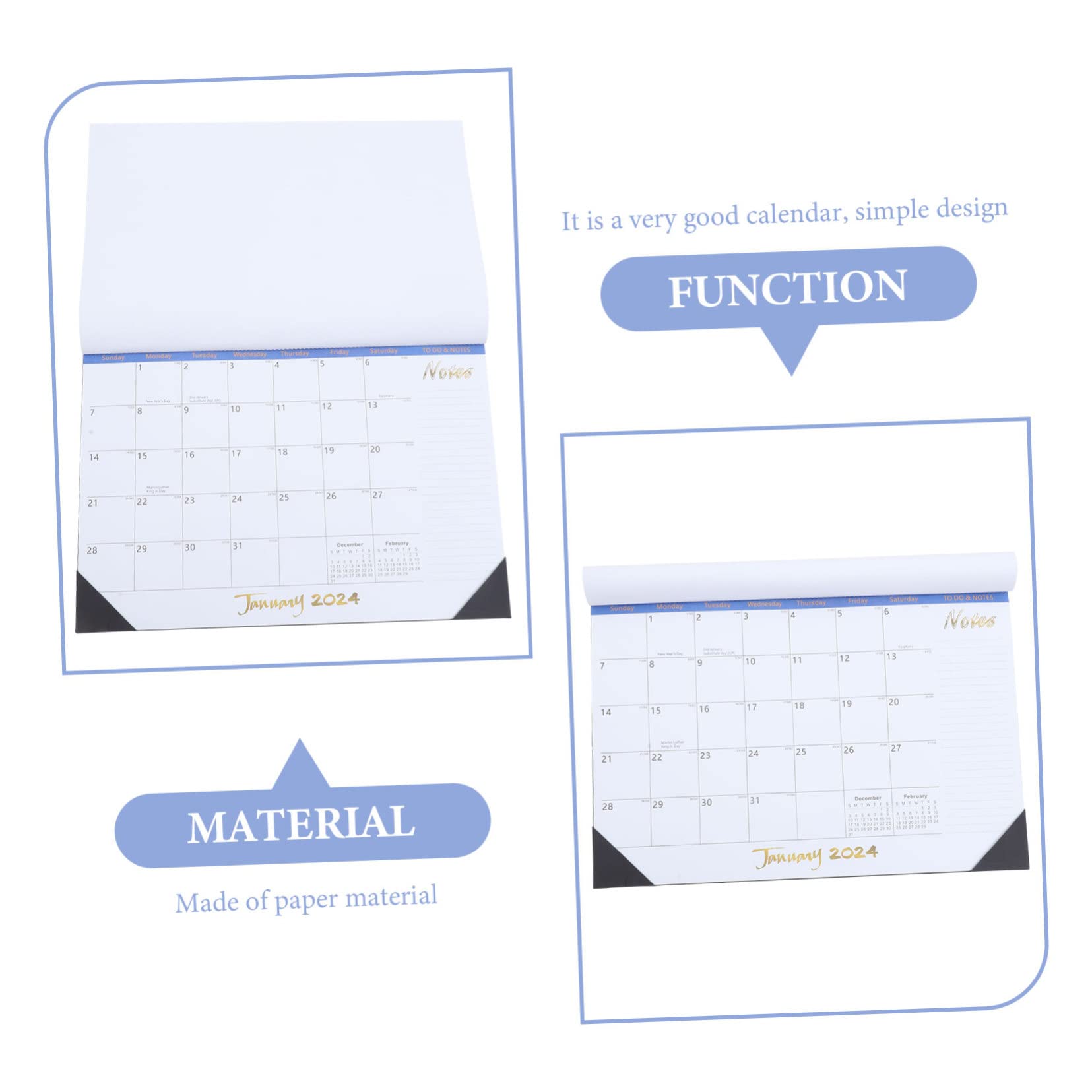 Tofficu 3stücke Wandkalender Großer Hängender Monatskalender Für Büro Zuhause Praktischer Jahresplaner Mit Einzigartigem Aufhängeloch Multifunktional Langlebig Für Notizen Ziele