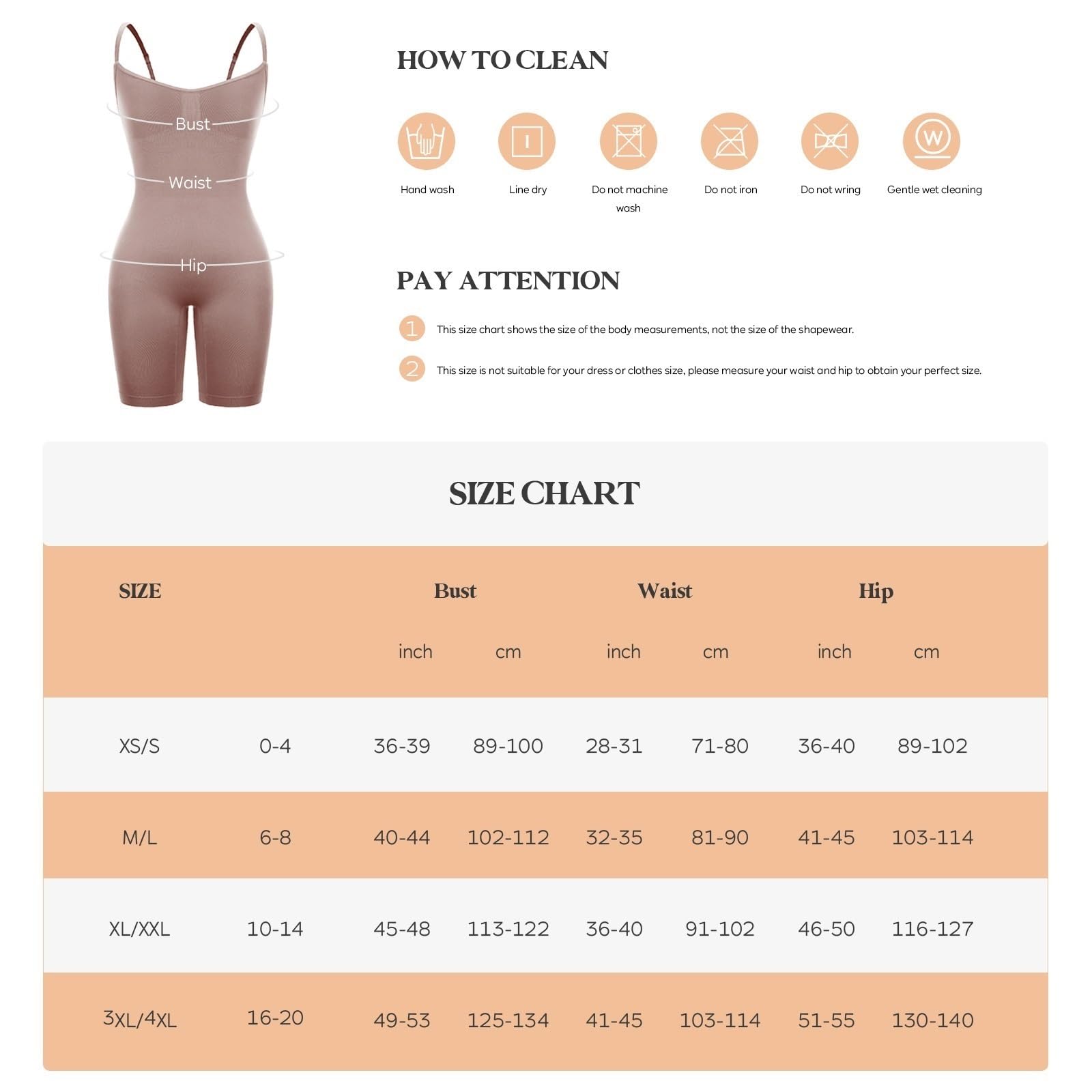 Bodysuit Shapewear 2 pezzi corsetto dimagrante in vita for donna body shaper corsetto dimagrante senza cuciture allenatore in vita shapewear body sollevatore di testa für Snellente(Brown Full Back,XS-