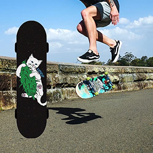 Foto von duoyif Skateboard Griptape Grip-Tape für Skateboards Longboard Grip Tape Skateboard Griffband Scooter Griptape - Anti-Air-Bubble Wasserdicht Rutschfest Verschleißfest 84 x 23 cm