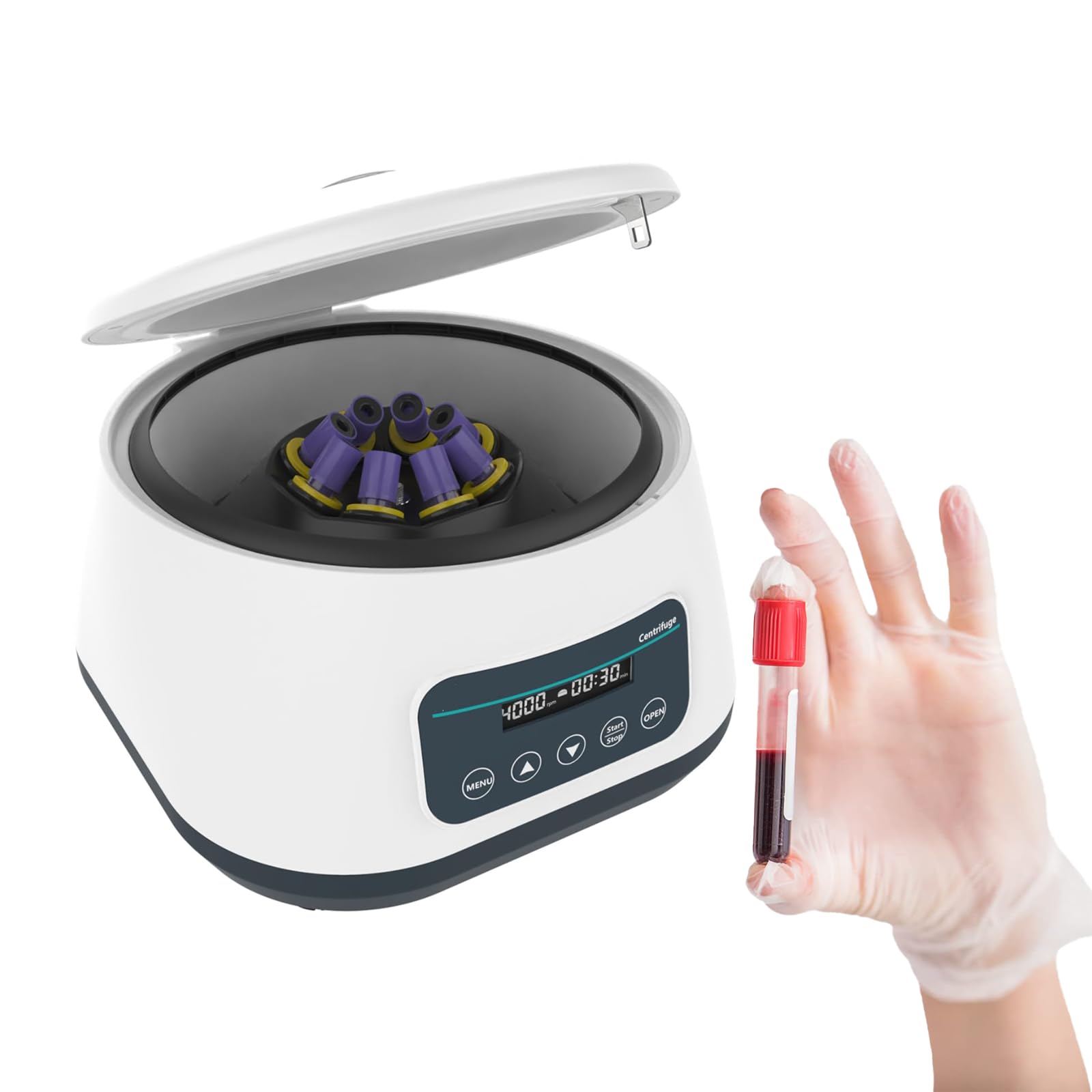 Centrifugeuse De Laboratoire Numérique Avec Minuterie (30 S À 59 Min 50 S), Vitesse Réduite (500 À 4 000 Tr/min), Adaptée À La Recherche En Laboratoire Et Clinique.,LC-400P