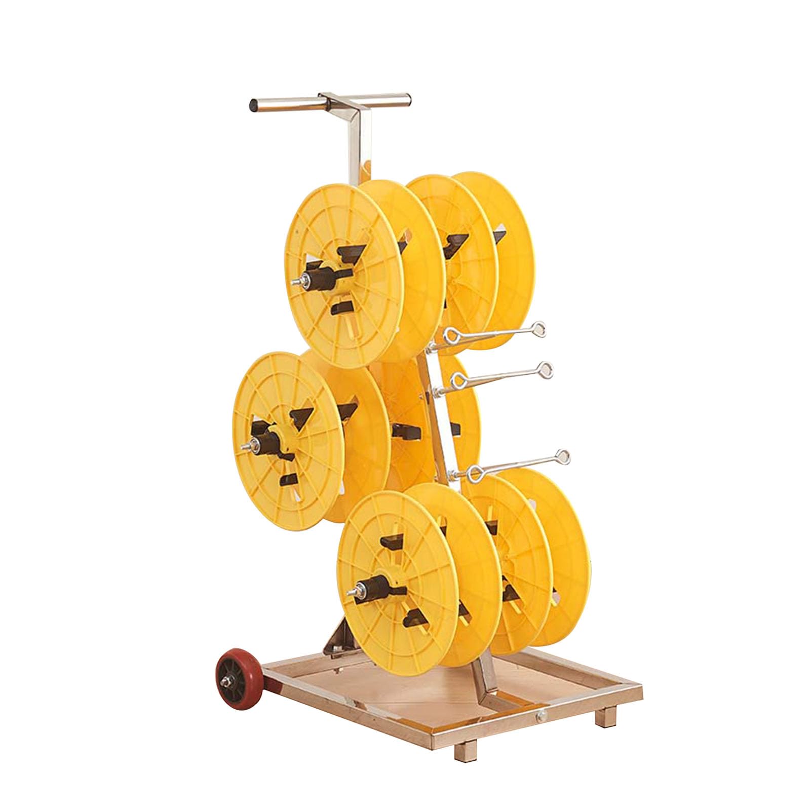 Carrito con dispensador de cables móvil que optimiza el desenrollado industrial