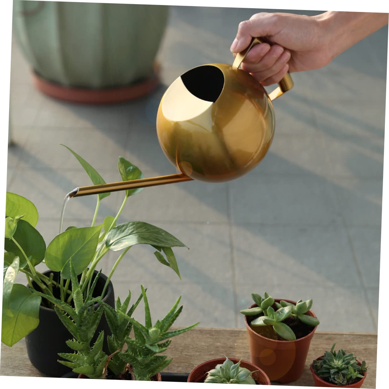 Konewka, Butelka na wodę ze stali nierdzewnej Metalowa konewka Konewka do Bonsai w pomieszczeniach Konewka do Bonsai Konewka do roślin domowych Rośliny Podlewanie zraszacz Czajnik Urządzenie do podlew