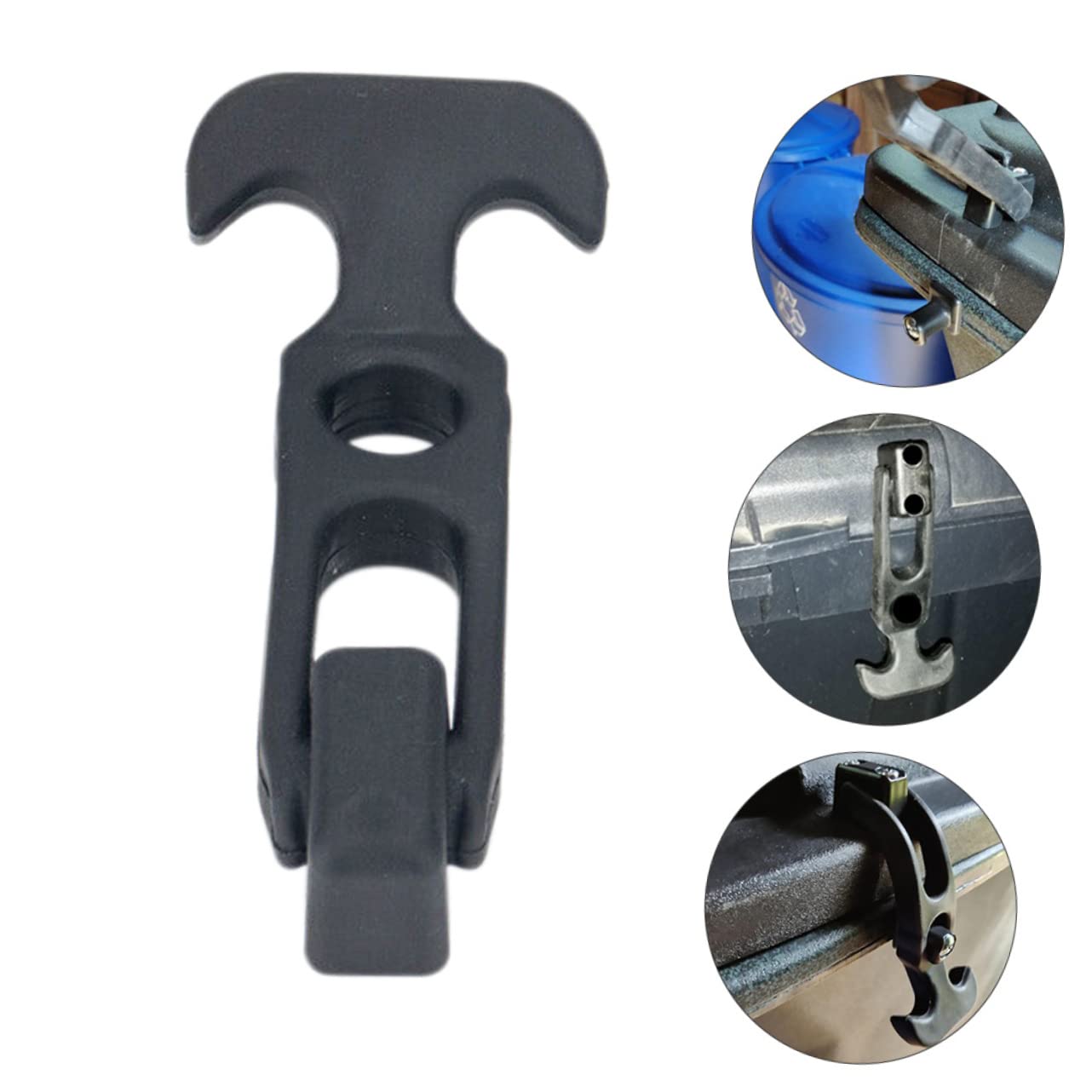 VILLFUL 2 Sets T-Handle Buckle Tool Cart Door Latch De para Draw Latch Toolbox Professional Handle Latch Draw for Machine Refrigerator Drain Dredge Handle Hasp Car Handle Rubber Black