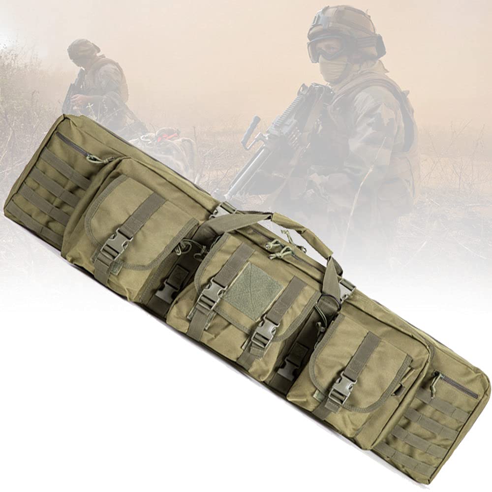 Funda Escopeta,Bolsa Tactica,Bolsa para Rifle Funda para Armas Pistola Bolsa De Almacenamiento con Correa De Hombro para Caza Pesca Mochila De Nylon Impermeable,Green-93cm/37in