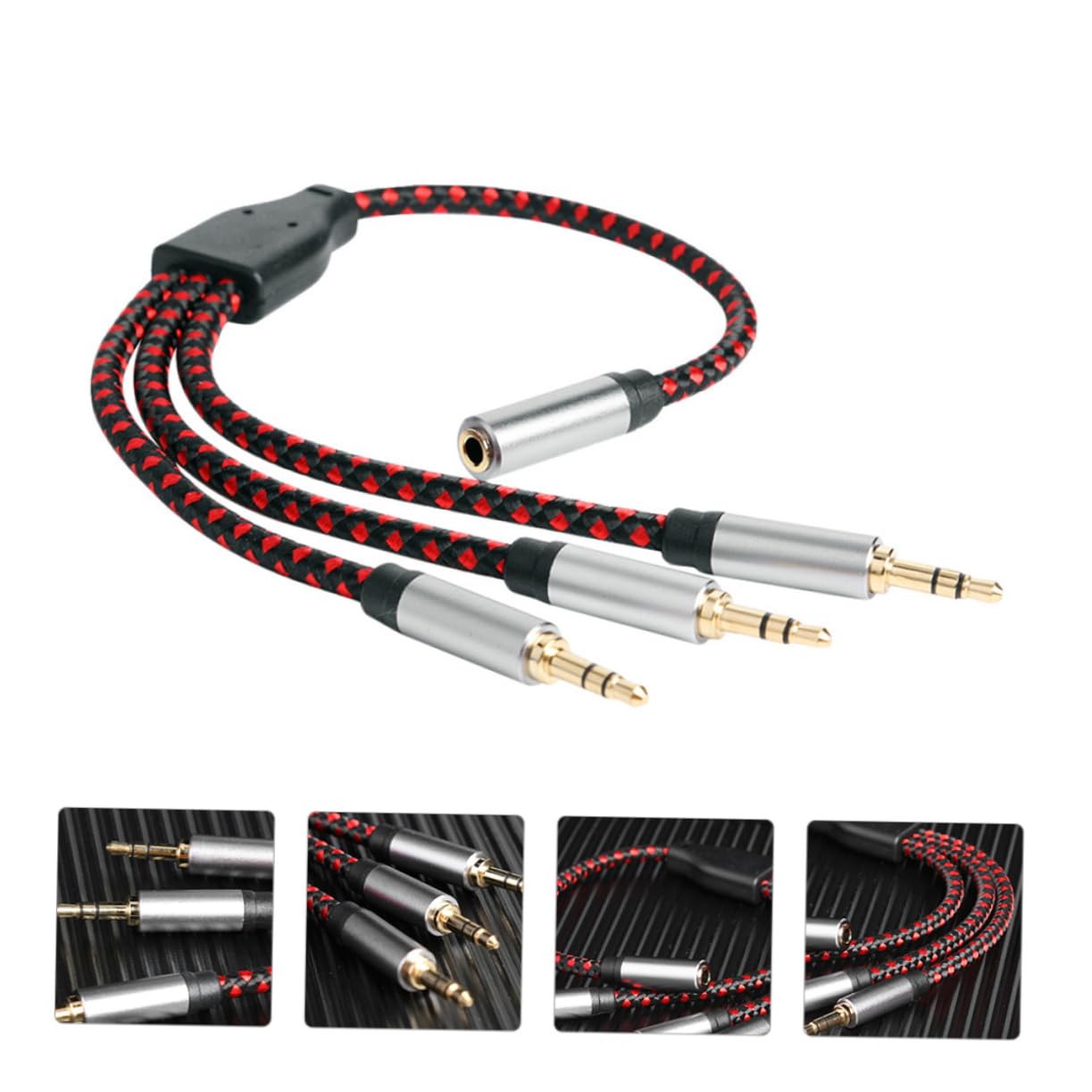 Hemobllo 3stücke Audio Splitter Kabel Hochwertiges Wege Audiokabel Langlebig Flexibles Design Für Lautsprecher Und Mikrofone Einfache Handhabung Und Platzsparende Aufbewahrung