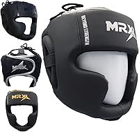 MRX Professional MMA Headgear - Extra Thick Padded Boxing Helmet for Sparring, Kickboxing, Wrestling, Judo - Shock Absorbent Head Guard