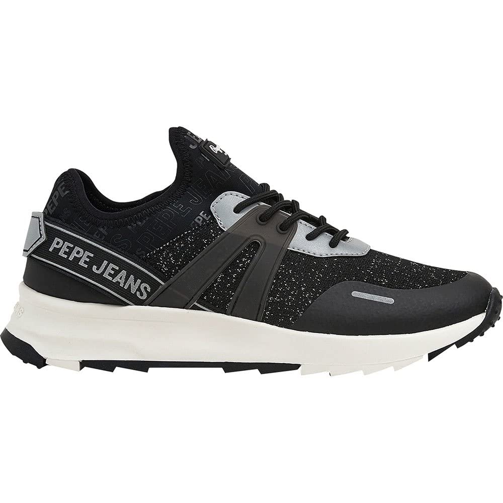 Pepe Jeans Women's Joy Tech Trainers, 999BLACK, 38 EU
