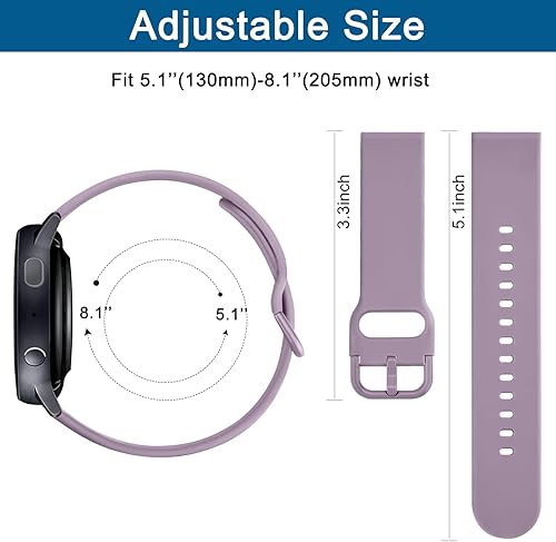 Miniatura 4 de Meliya Correas de reloj de silicona, liberación rápida, 0.787 in, 0.866 in, correa de repuesto de silicona suave para mujeres y hombres