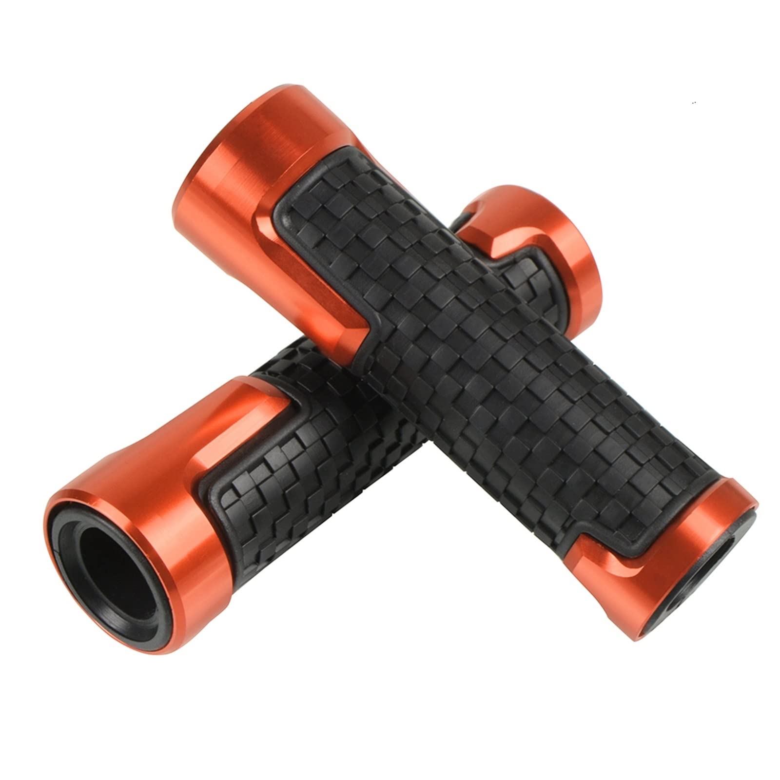 Poignées de guidon Kawasaki ER6N 2009-2015 de 22mm 7/8 pouces orange