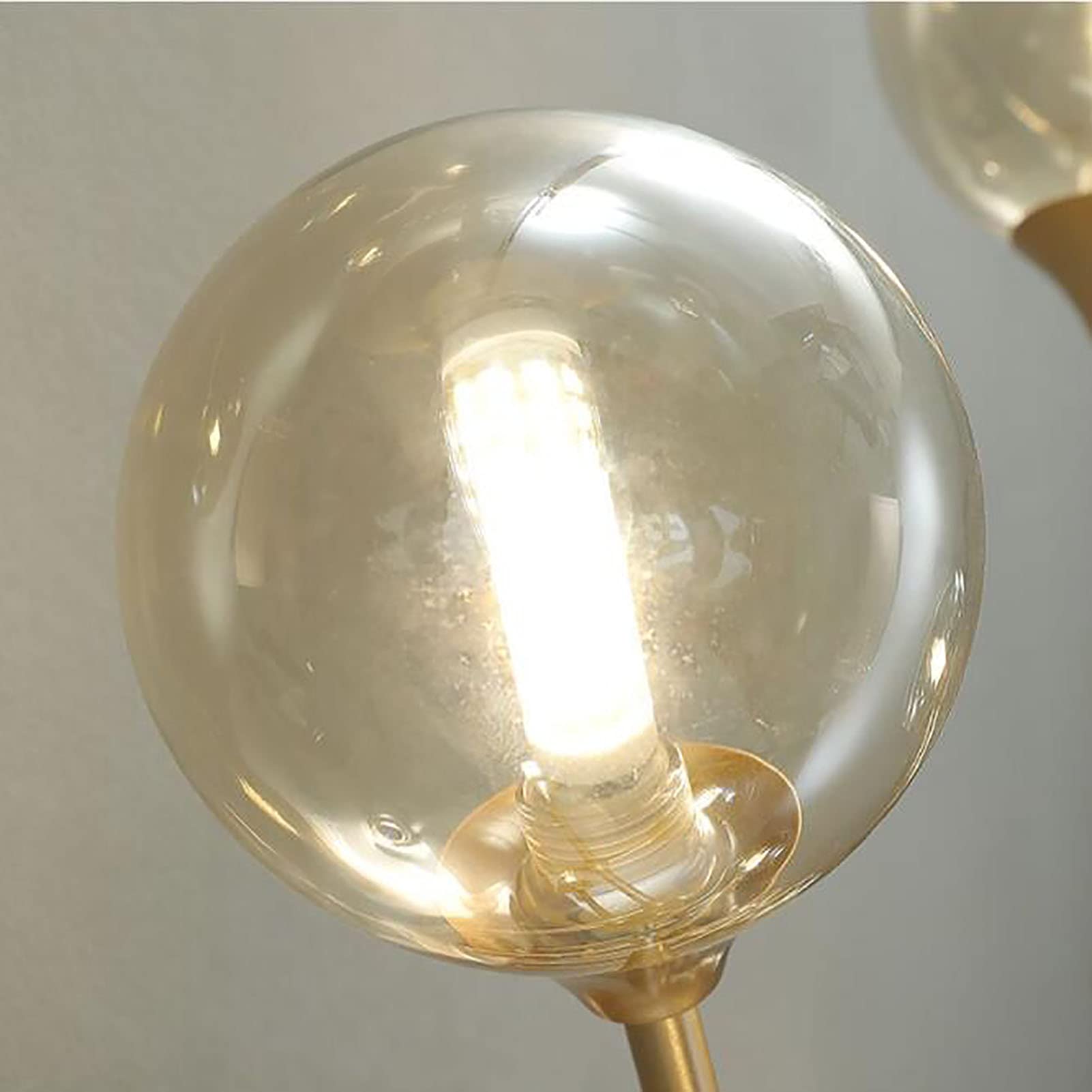 Lampa do sypialni, kuchnia i łazienka, G9 nordycka kreatywna lampa sufitowa, kreatywna lampa do nauki, amerykańska magiczna lampa molekularna, do salonu jadalni toalety balkonu przejścia - złota
