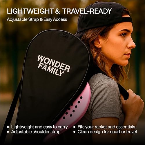 Miniatura 6 de Padel Racket with Overgrip & 2 Wristbands – Memory EVA Foam, Perfectly Balanced – Pala de Padel – Fiberglass Paddle for Beginners and Intermediates