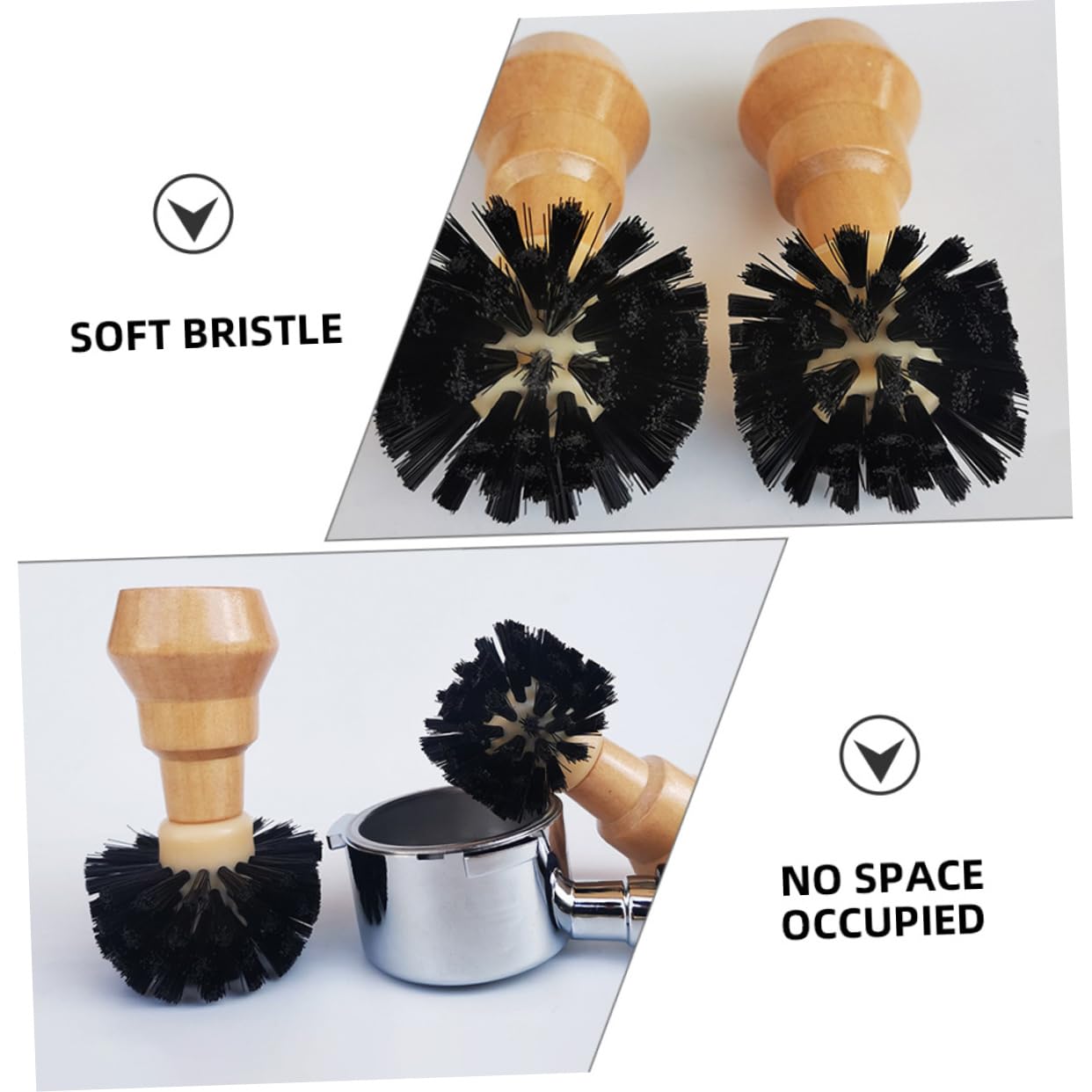 PRETYZOOM 5 Piezas Cepillo De Limpieza Para Cafeteras Maquina De Cafe Concentrado De Café Limpiador De Maquinas De Espresso Cepillo Limpiador De Máquina De Espresso Limpiador De Café Madera
