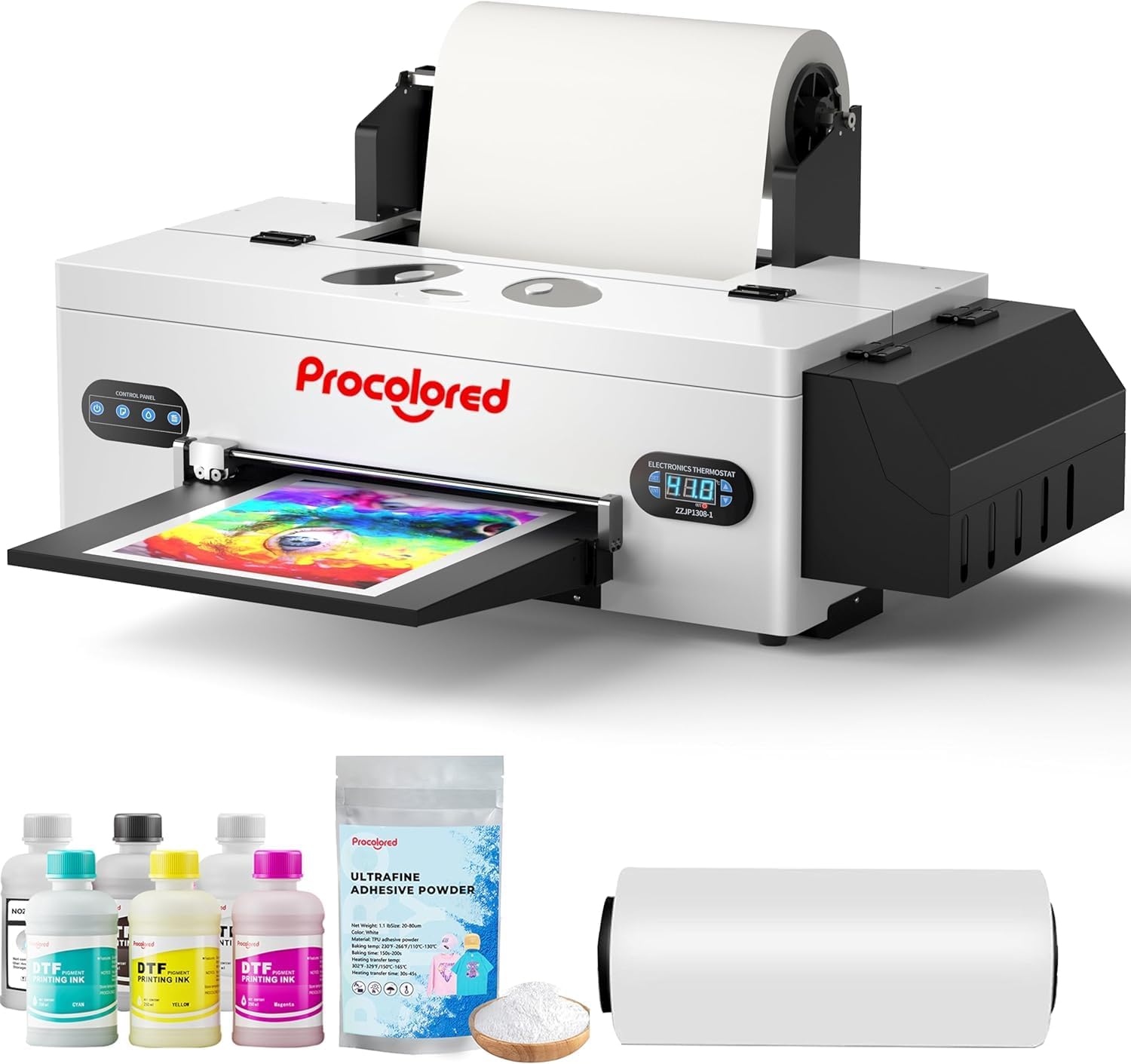 Procolored F13 Panda L1800 A3 DTF Printer 13-inch Transfer Printing Machine with White Ink Circulation and Built-in Film Cutter for DIY T-Shirt Printing(Printer+Ink)