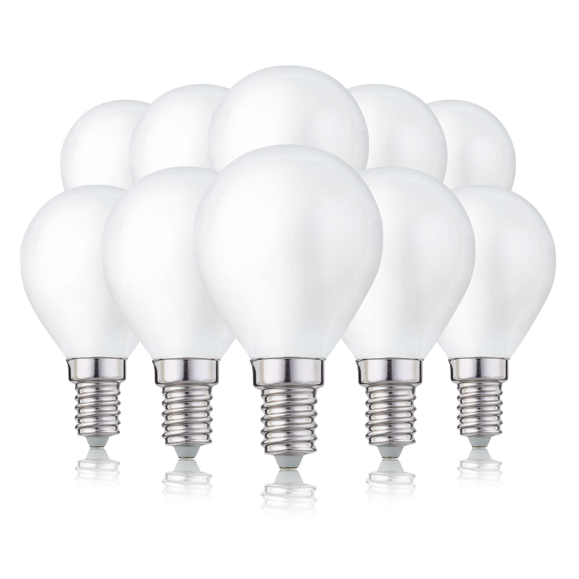 Hellum E14 LED Bulb, G45 lamp 4.5W as Replacement Bulb for 40-watt Bulb, E14 Warm White with 2700 Kelvin, 470 lumens LED Filament matt, 10 Pieces 220384