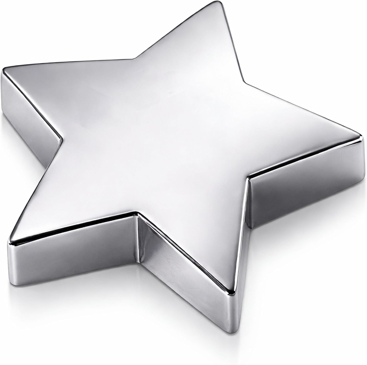 Custom Engraved Silver Star Paperweight – Personalized Office Desk Award & Recognition Gift | Free Engraving - Ships from USA