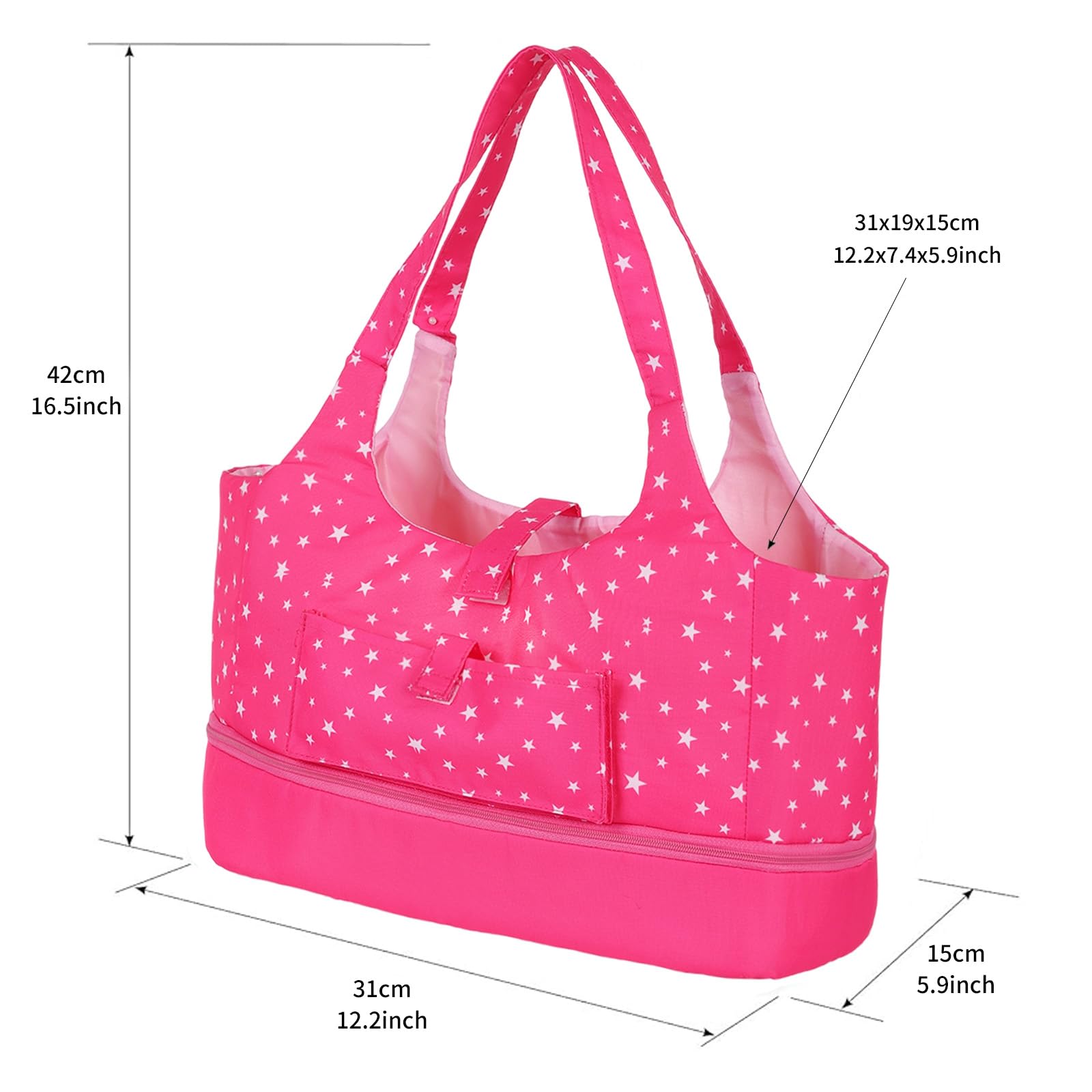 Accessoires pour poupée bébé 13 pièces avec Sac de Rangement | Kit de soin pour poupées 14–18 pouces, inclut biberon et couche, parfait pour le jeu d’imitation des filles