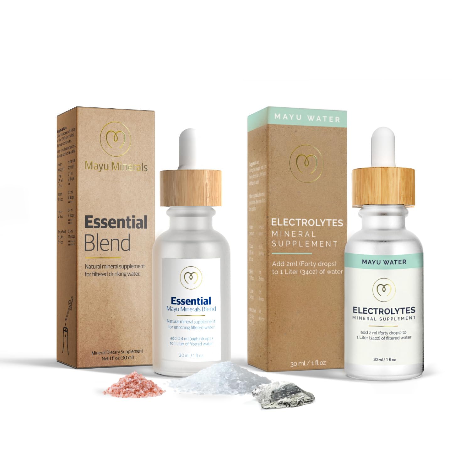 MAYU Essential Blend & Electrolyte Water Drops Minerals Charge Bundle