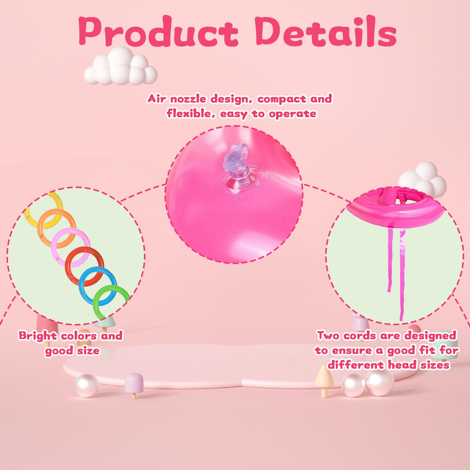 2 Pcs Inflatable Flamingo Game Ring Toss, Inflatable Flamingo with 12 Pcs Ring Toss, Pool Party Decorations - Image 3