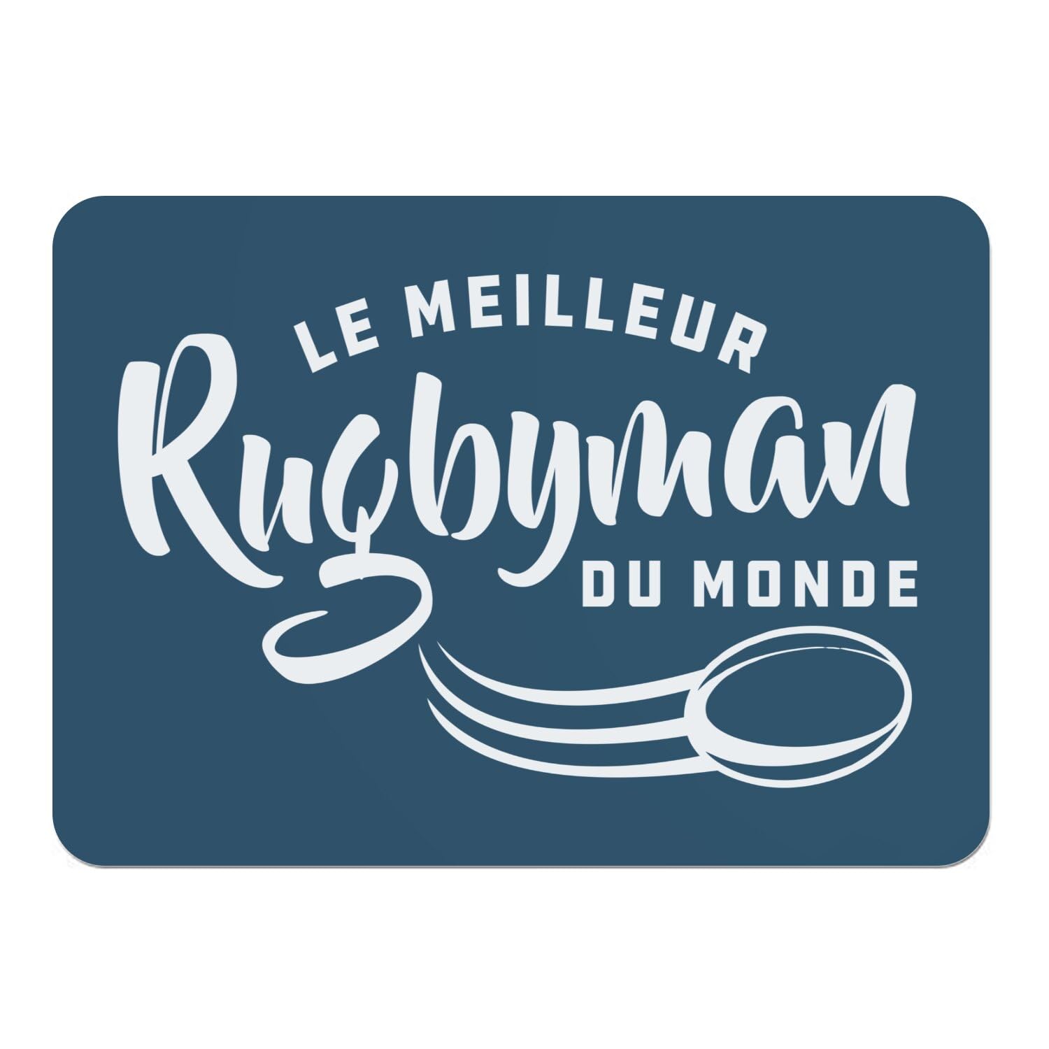 Sets de table bleu rugby en liège pour vos repas de match entre amis en grand format