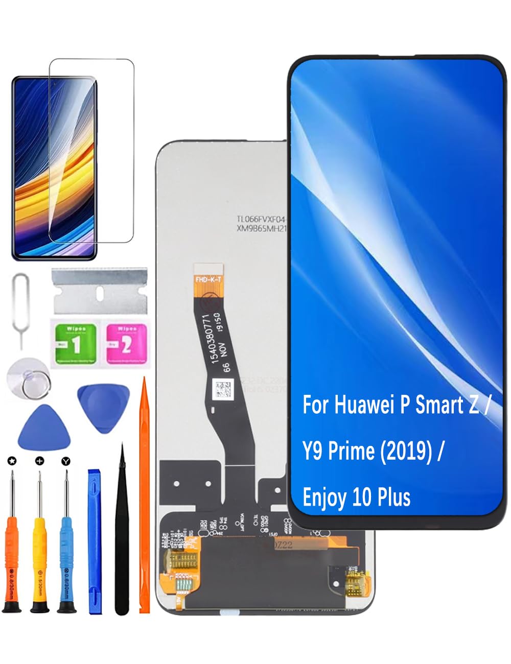 Replacement Display for Huawei P Smart Z / Y9 Prime (2019) LCD Screen, for Huawei Enjoy 10 Plus Display Screen Touch Digitizer Assembly Repair Parts Kit