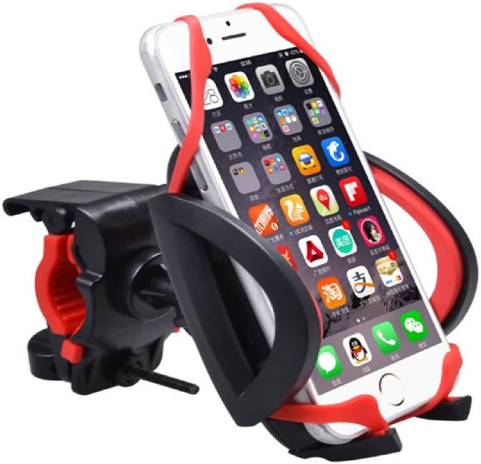 Universal Cell Phone Bike Mount | Motorcycle Mount | Powerful ABS/PVC Material | Fits All Smart Phones – iPhone 6/6S, Plus, Samsung Galaxy S5/S4/S3 HTC & GPS | 360 Rotate | Secure Handlebar Holder