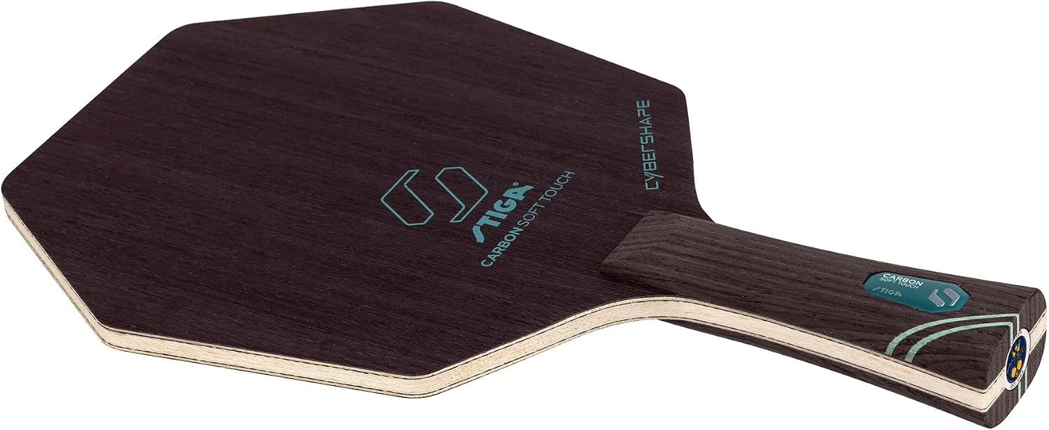 STIGA Cybershape Carbon Soft Touch Table Tennis Paddle, Lightweight Carbon Fiber & Balsa Wood Blade for Speed, Control & Offensive Play