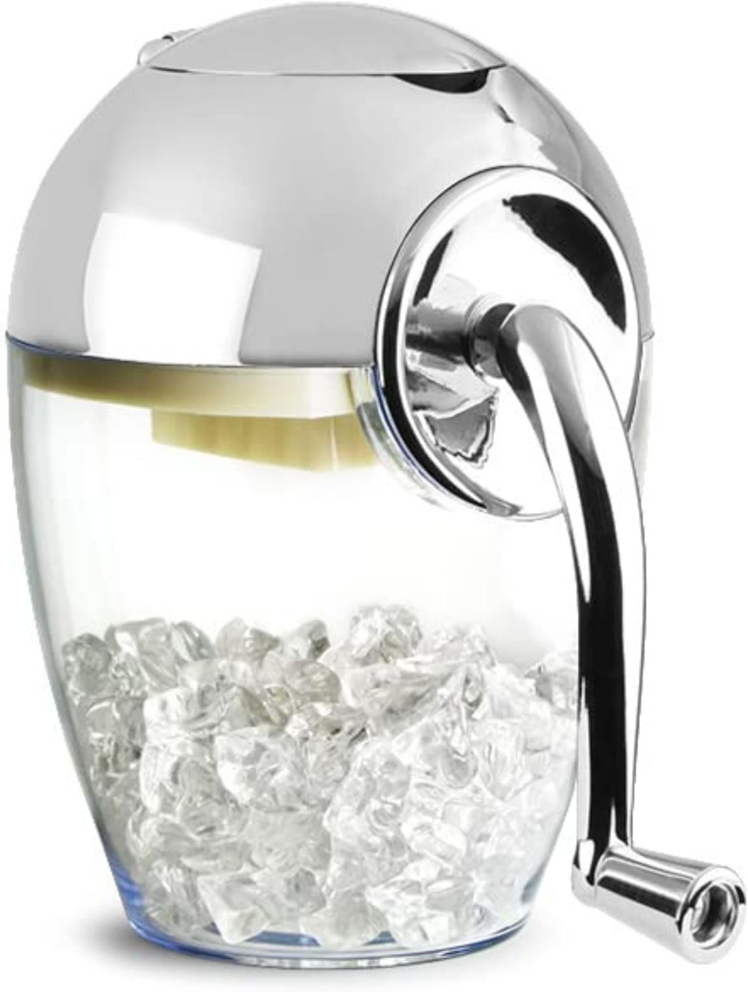 bar@drinkstuff Manual Ice Crusher – Chrome Plated Cocktail Ice Crusher for Crushed Ice, Mojitos, Tiki Drinks, Slushies & Home Bar Use