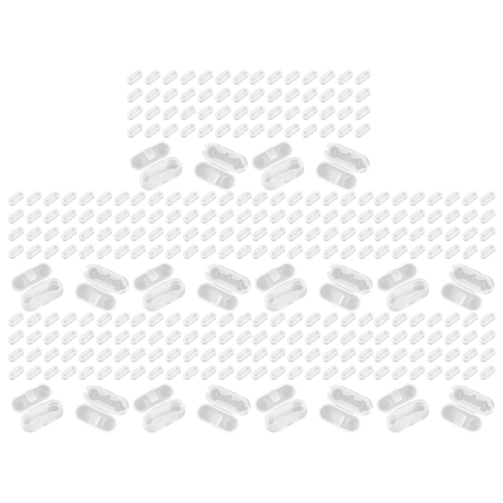 Jazuaiao 30 / 300PCS Clear Vertical Blind Chain Stops, Curtain Beaded Chain Stop Buckles for Curtain Accessories Beaded Stops