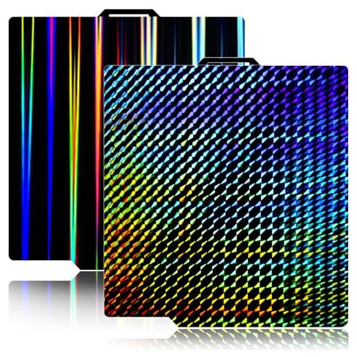 ⚡ JUUPINE 3D Printer H1H Build Plate for Bambu Lab P2S/X2D/A1/X1C/X1/X1E/P1P/P1S Holographic Carbon Plate 257x257mm Smooth Textured PEI Spring Steel Plate Removable Platform (Light Beam +Phantom)