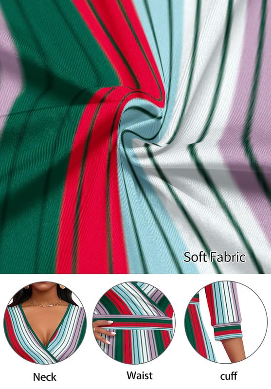 Image of MarryUP Women's V-Neck 3 /4 Sleeve Elegant Maxi Dress with Pockets Church Dresses 2026