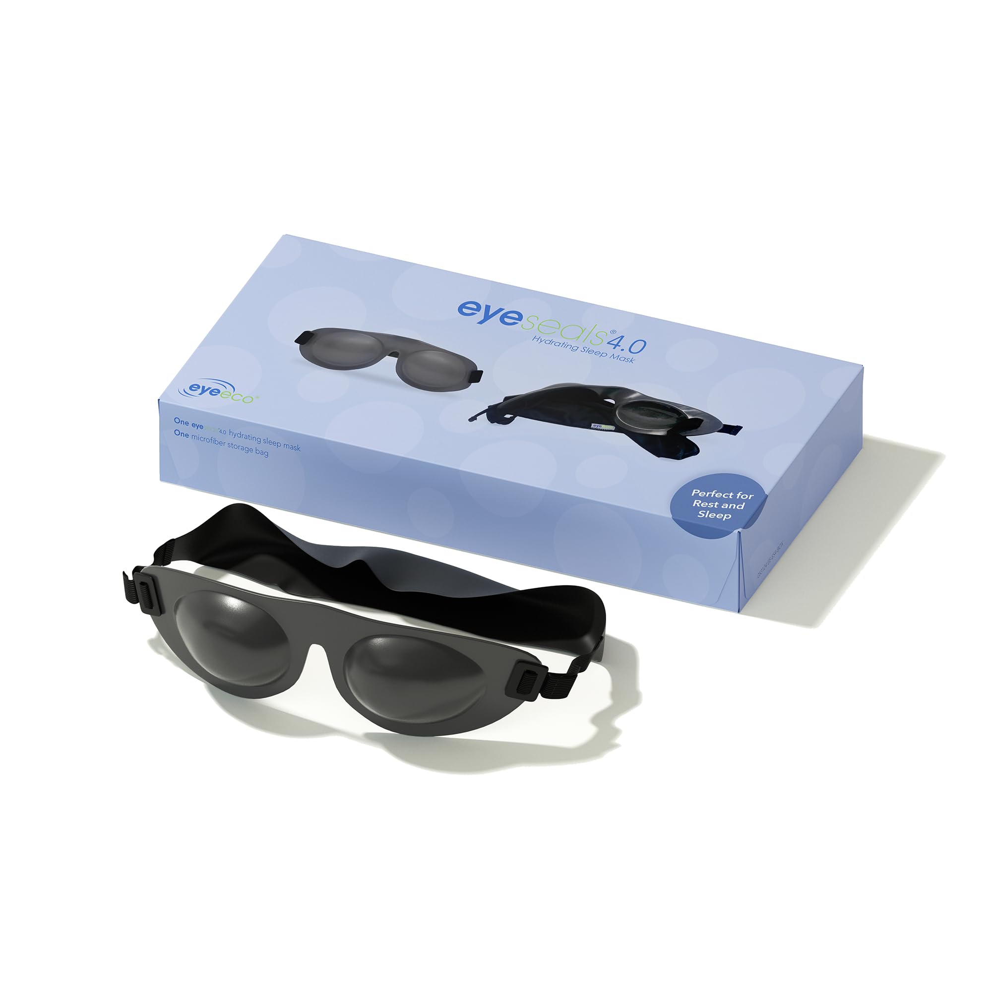 Photo 1 of Eyeseals Hydrating Sleep Mask - Charcoal - Eye Masks for Sleep to Block Dry Air - Retains Moisture to Soothe Dry, Irritated Eyes and Provides Eye Care Overnight - CPAP Compatible, Latex-Free