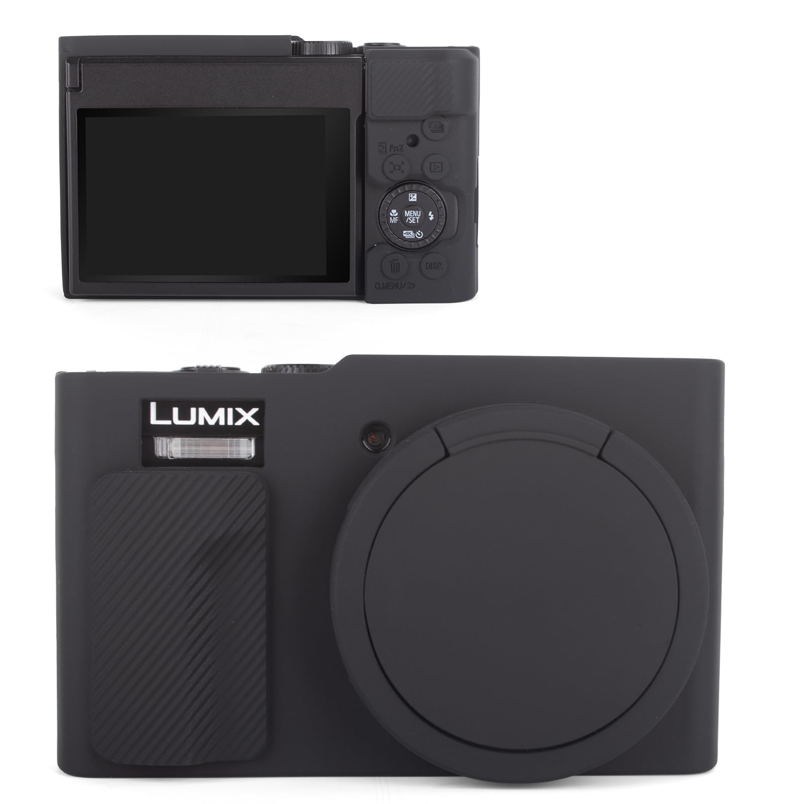 MUZIRI Halbtasche Aus Echtleder Für Panasonic Lumix DC-S9 Kamera | Mit Handgriff & Stativgewinde, Schwarz – Perfekter Schutz Ohne Nutzungseinschränkung