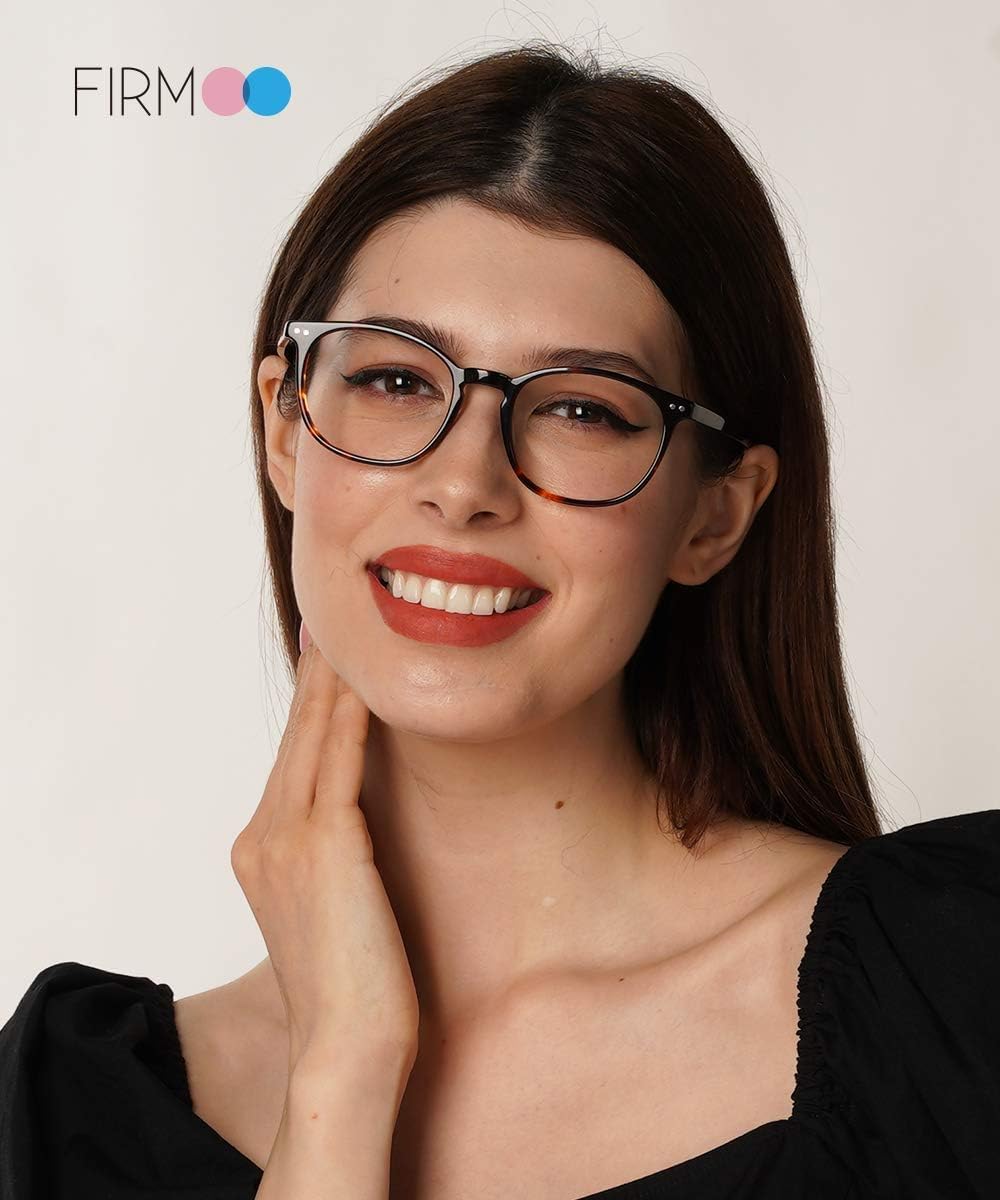 Firmoo Blue Light Blocking Glasses for Women/Men, Round Frame Computer Gaming & Phone Eyewear Anti Eyestrain, DBSN62320