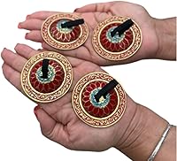 Vista 8 de DharmaObjects - 2 pares de dedos de latón profesional platillos zills danza del vientre bolsa de seda (rosa)