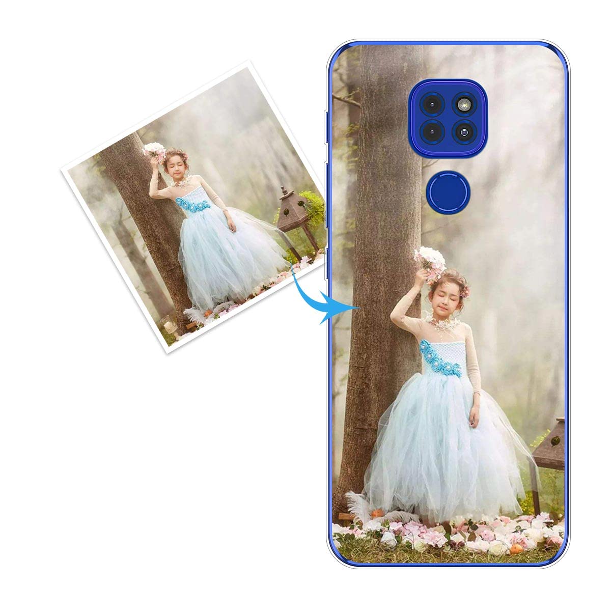 Custodia Personalizzata Per Motorola Edge 40 Neo – Cover Morbida In TPU Trasparente Con Foto, Testo E Logo – Include Cinturino Universale