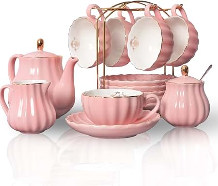 Amazon.com: Sweejar Porcelain Tea Sets British Royal Series, 8 OZ