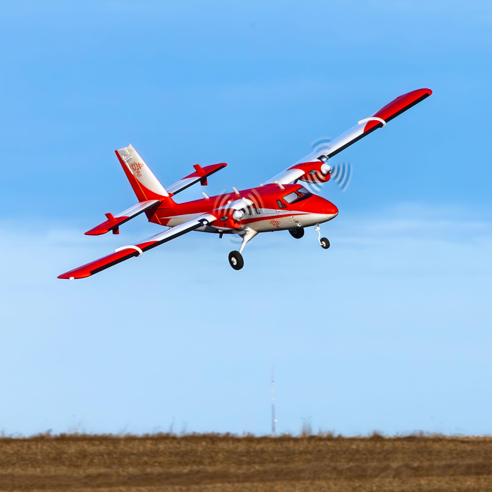 E-Flite DHC‑6 Twin Otter 1,4 m RC Flugzeug PNP – Brushless PNP Scale Modell, STOL, LED‑Beleuchtung, für 3S/4S LiPo (ohne Sender/Akku)