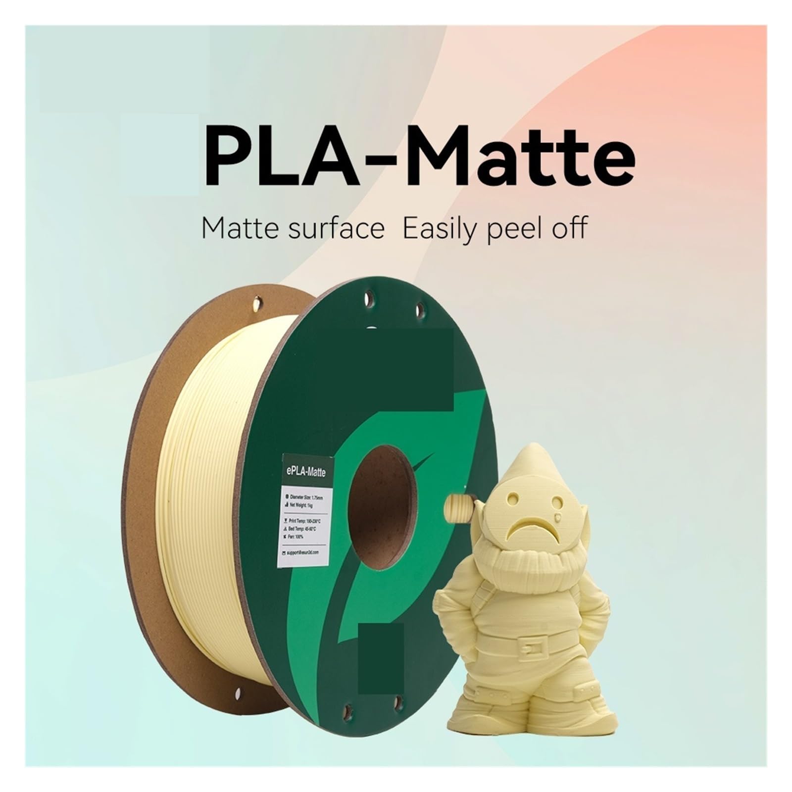 3D Drucker Filament, 3D-Drucker-Filament, mattes PLA, 1,75 mm, Abmessung +/- 0,03 mm, 1 kg (2,2 Pfund) Spule, 3D-Druckmaterial for 3D-Drucker(Strawberry Red)