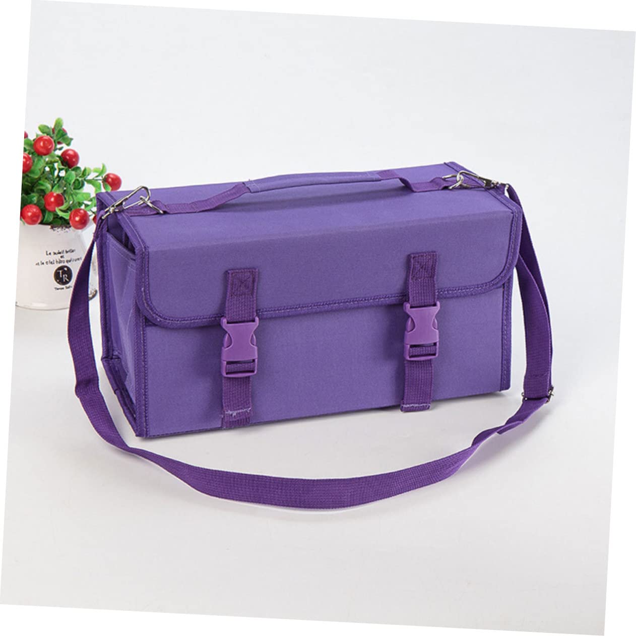 NUOBESTY 120 Estuche Bolsa De Almacenamiento De Pluma Caja De Almacenamiento De Bolígrafos Caja De Lápices De Arte Caja De Lápices De Papelería Púrpura Bolsa Con Cierre Lápiz