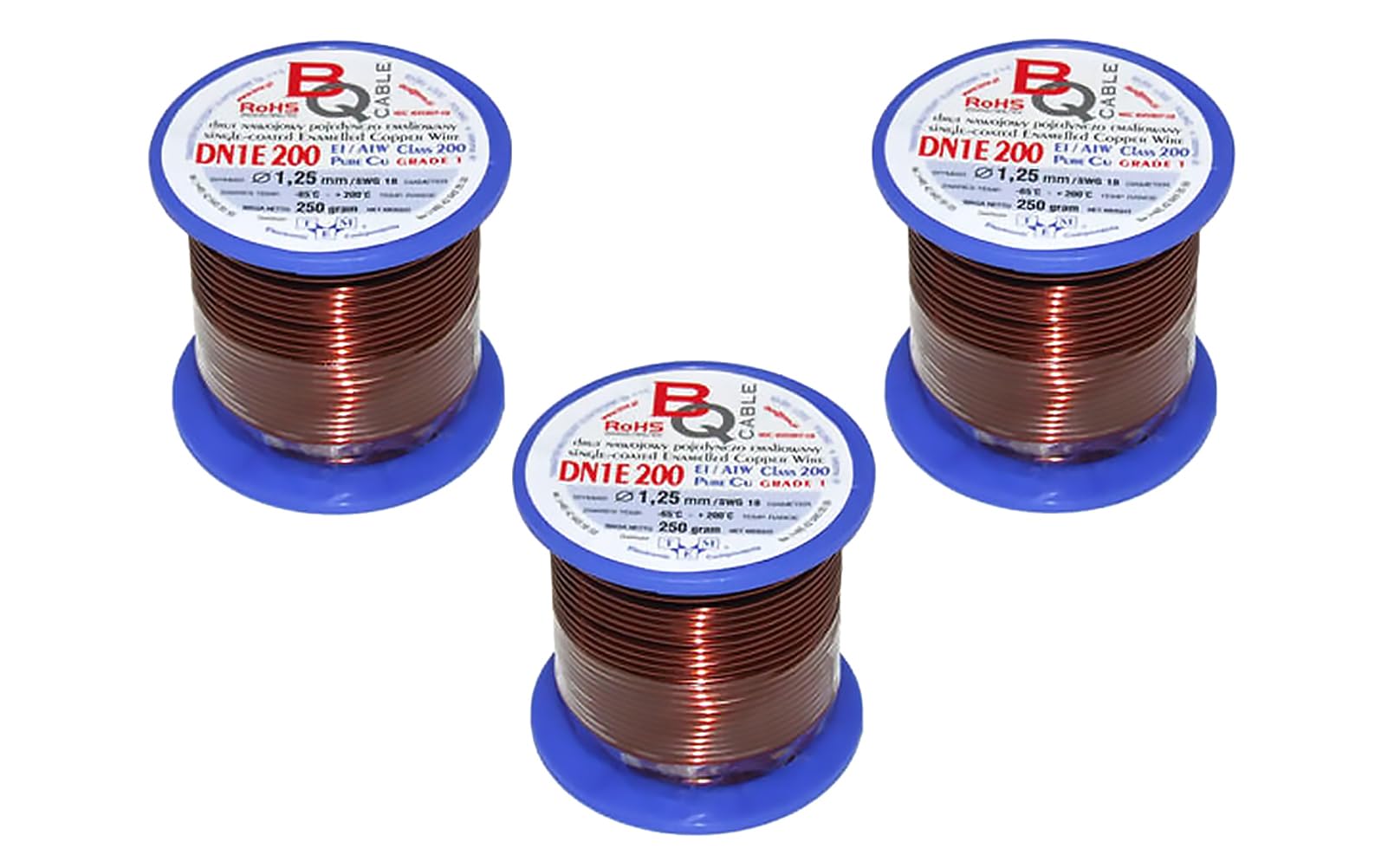 Drut Nawojowy DN1E 200 ⌀1,25 mm Waga: 250 g